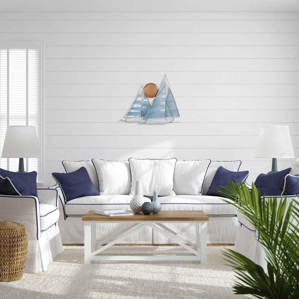 HomeRoots Sailboats at Sunset Wall Decor