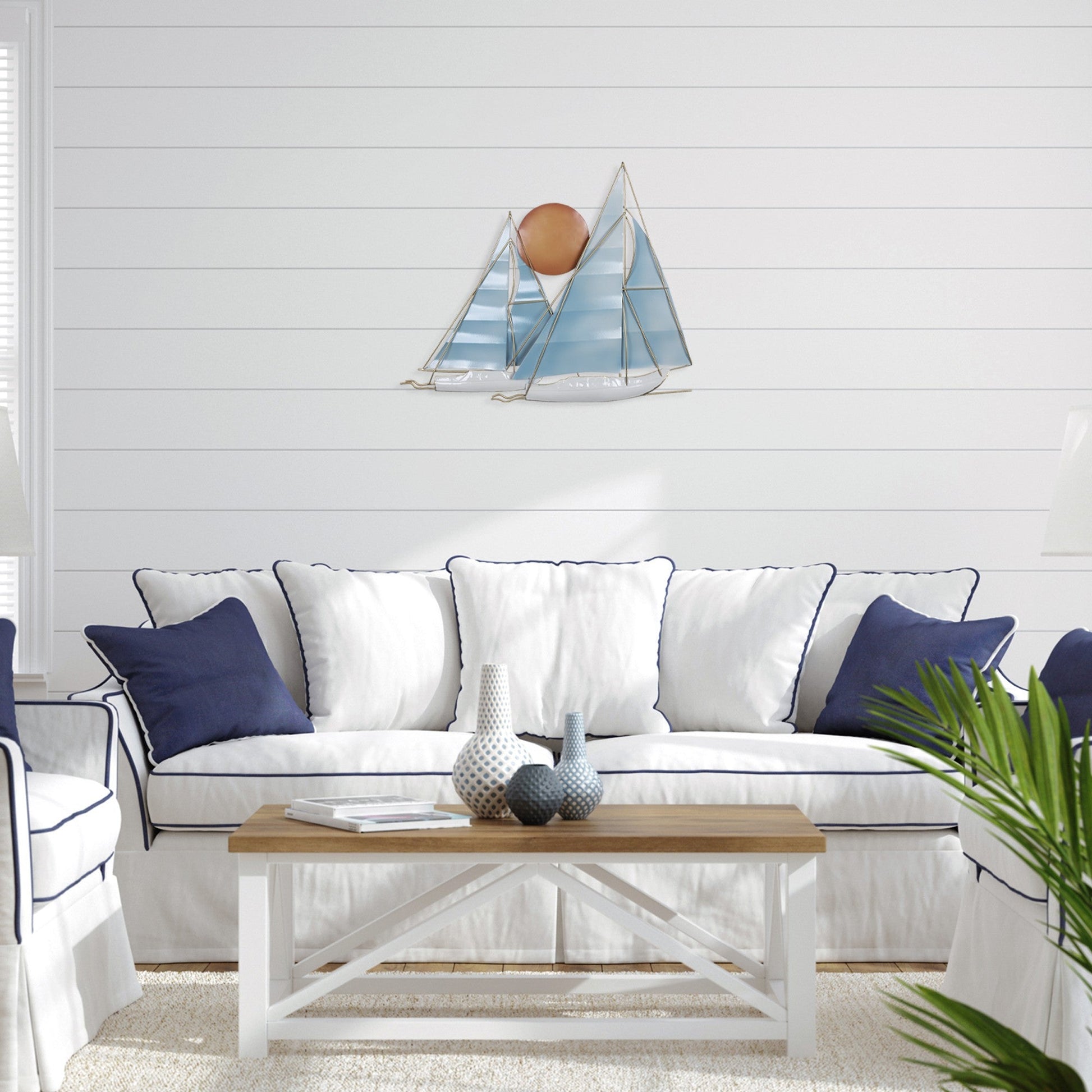 HomeRoots Sailboats at Sunset Wall Decor