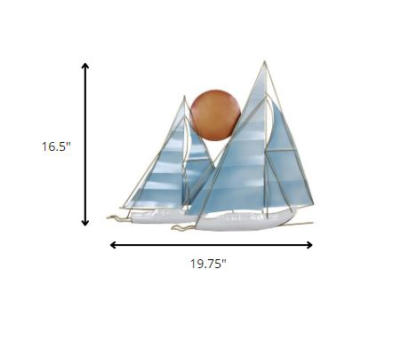 HomeRoots Sailboats at Sunset Wall Decor