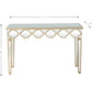 HomeRoots Scalloped Edge Console Table With Antique Silver Finish