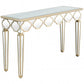 HomeRoots Scalloped Edge Console Table With Antique Silver Finish