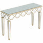 HomeRoots Scalloped Edge Console Table With Antique Silver Finish