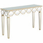 HomeRoots Scalloped Edge Console Table With Antique Silver Finish