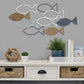 HomeRoots School of Fish Metal and Wood Wall Decor