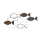 HomeRoots School of Fish Metal and Wood Wall Decor
