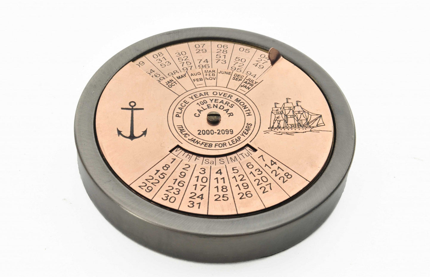 HomeRoots Set of 2 100 Year Calendar and Compass Quote