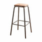 HomeRoots Set of 2 30' Gunmetal And Natural Backless Stools