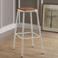 HomeRoots Set of 2 30' White And Natural Backless Stools