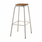 HomeRoots Set of 2 30' White And Natural Backless Stools
