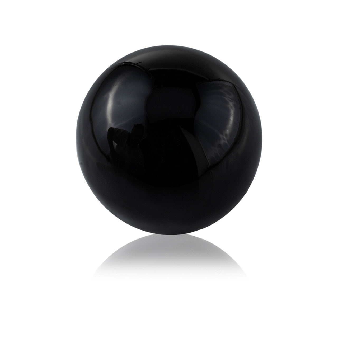 HomeRoots Set of 2 Black Aluminum Decorative Spheres 3'