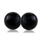 HomeRoots Set of 2 Black Aluminum Decorative Spheres 3'