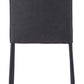 HomeRoots Set of 2 Black Faux Leather Diamond Weave Dining Chairs