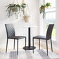 HomeRoots Set of 2 Black Faux Leather Diamond Weave Dining Chairs
