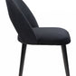 HomeRoots Set of 2 Black Thick Loop Back Dining Chairs