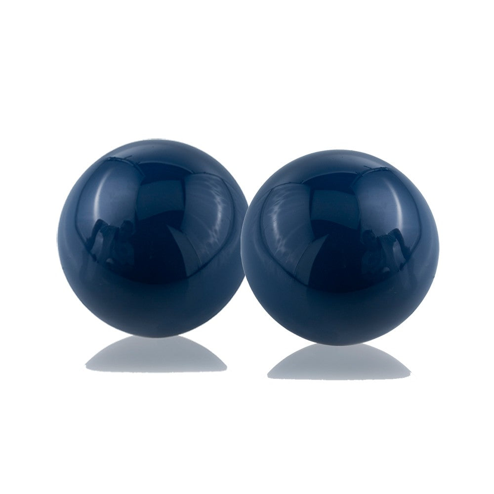HomeRoots Set of 2 Blue Aluminum Decorative Spheres 3'