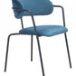 HomeRoots Set of 2 Blue And Gunmetal Modern Industrial Dining Chairs