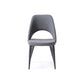 HomeRoots Set of 2 Blue Faux Leather Metal Dining Chairs
