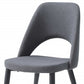 HomeRoots Set of 2 Blue Faux Leather Metal Dining Chairs