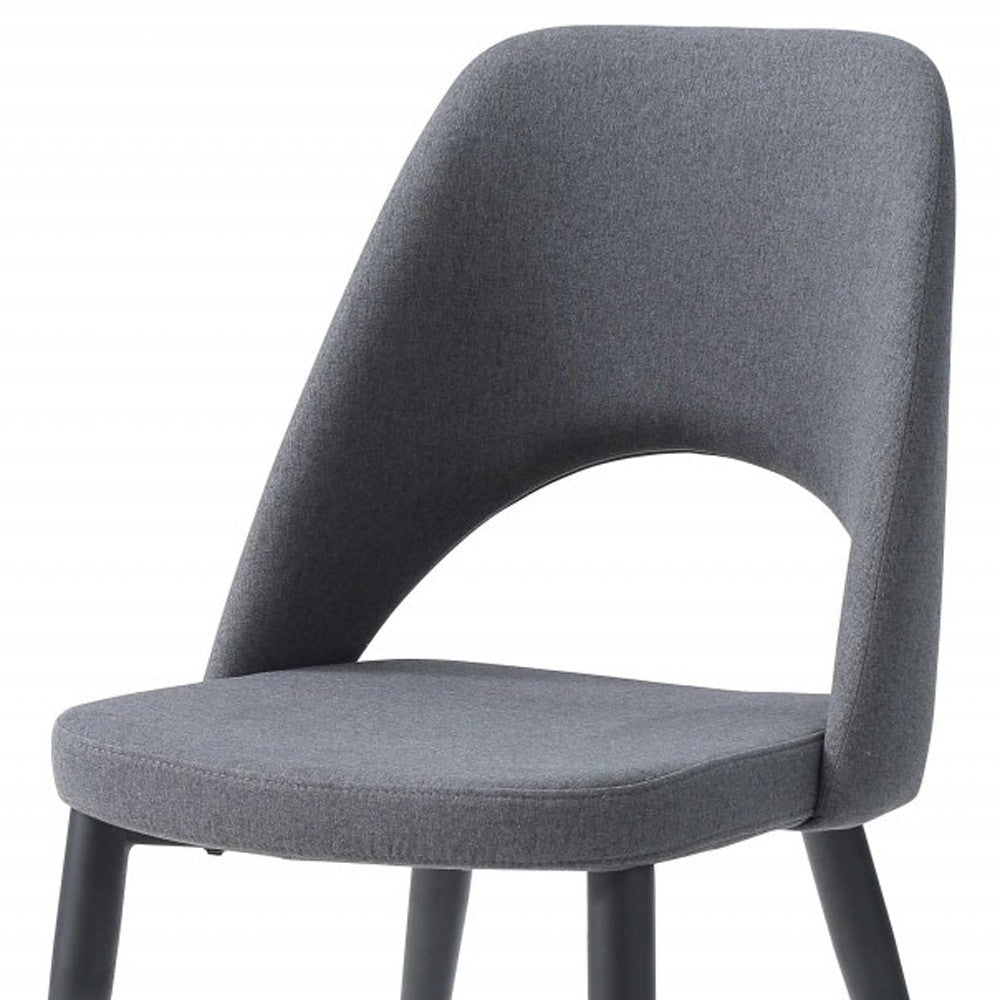 HomeRoots Set of 2 Blue Faux Leather Metal Dining Chairs
