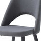 HomeRoots Set of 2 Blue Faux Leather Metal Dining Chairs