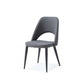 HomeRoots Set of 2 Blue Faux Leather Metal Dining Chairs