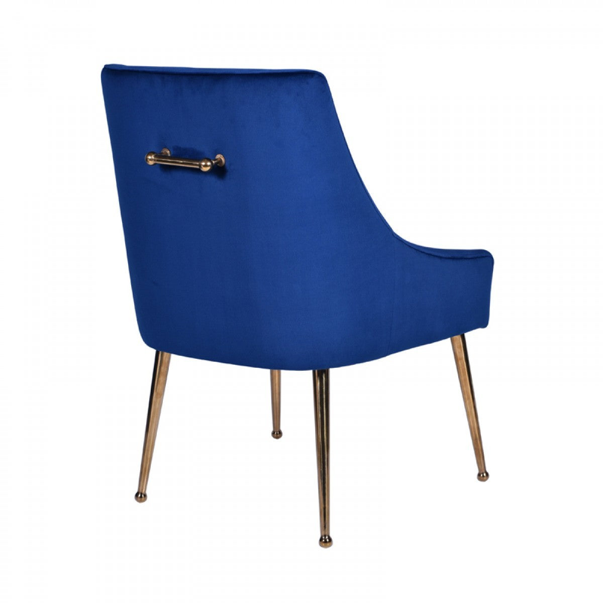 HomeRoots Set of 2 Blue Gold Velvet Dining Chairs
