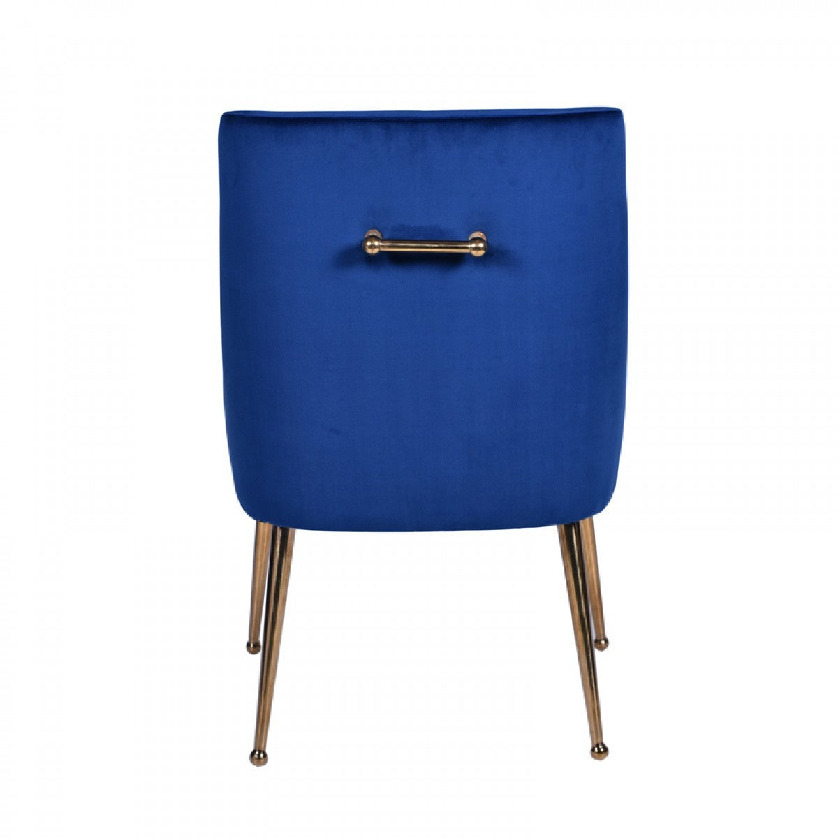 HomeRoots Set of 2 Blue Gold Velvet Dining Chairs