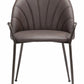 HomeRoots Set of 2 Brown Faux Leather Arch Dining Chairs