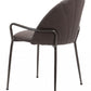 HomeRoots Set of 2 Brown Faux Leather Arch Dining Chairs