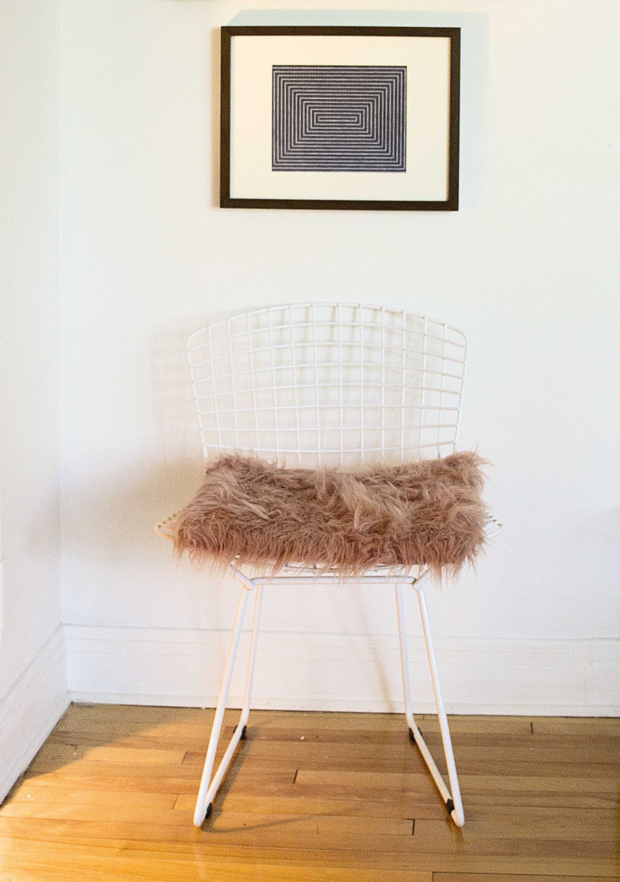 Fur discount chair pad