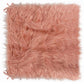 HomeRoots Set of 2 Cozy Mauve Rose Faux Fur Chair Pads