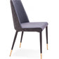 HomeRoots Set of 2 Dark Gray Modern Dining Chairs