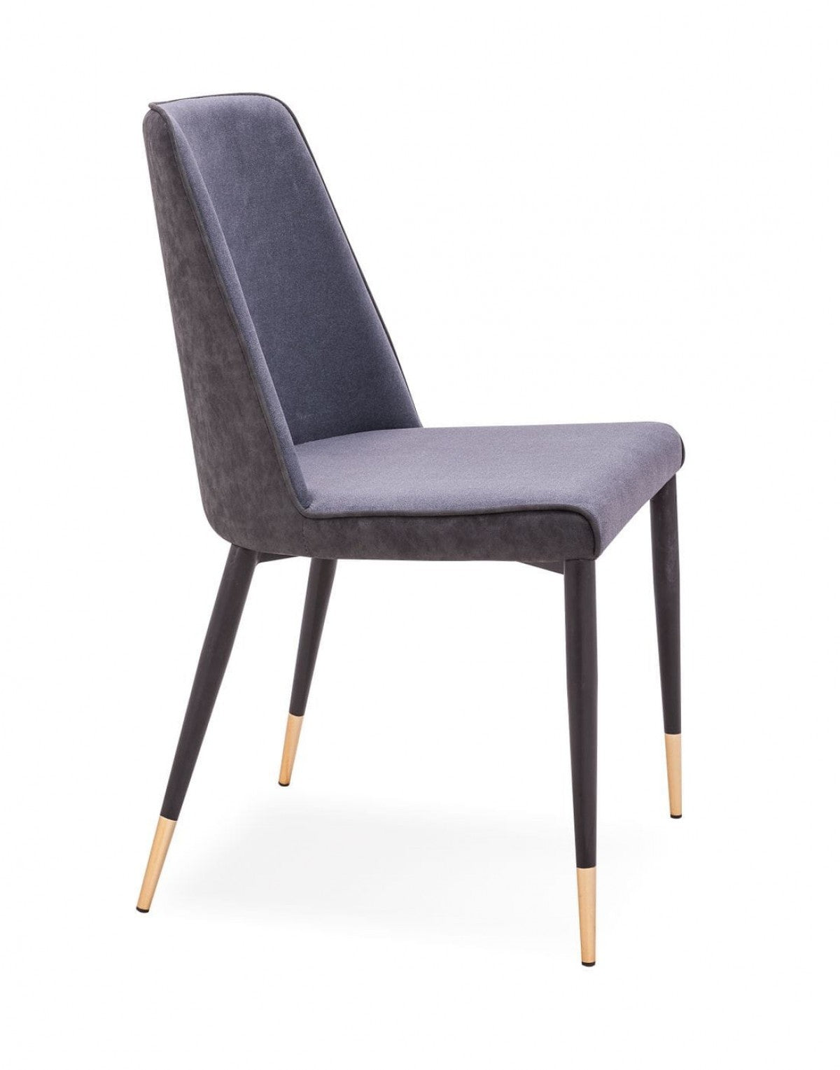 HomeRoots Set of 2 Dark Gray Modern Dining Chairs
