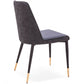 HomeRoots Set of 2 Dark Gray Modern Dining Chairs