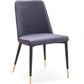 HomeRoots Set of 2 Dark Gray Modern Dining Chairs