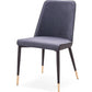 HomeRoots Set of 2 Dark Gray Modern Dining Chairs