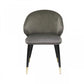 HomeRoots Set of 2 Dark Gray Velvet Dining Chairs