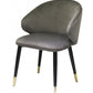 HomeRoots Set of 2 Dark Gray Velvet Dining Chairs