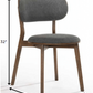 HomeRoots Set of 2 Dark Gray Walnut Modern Dining Chairs