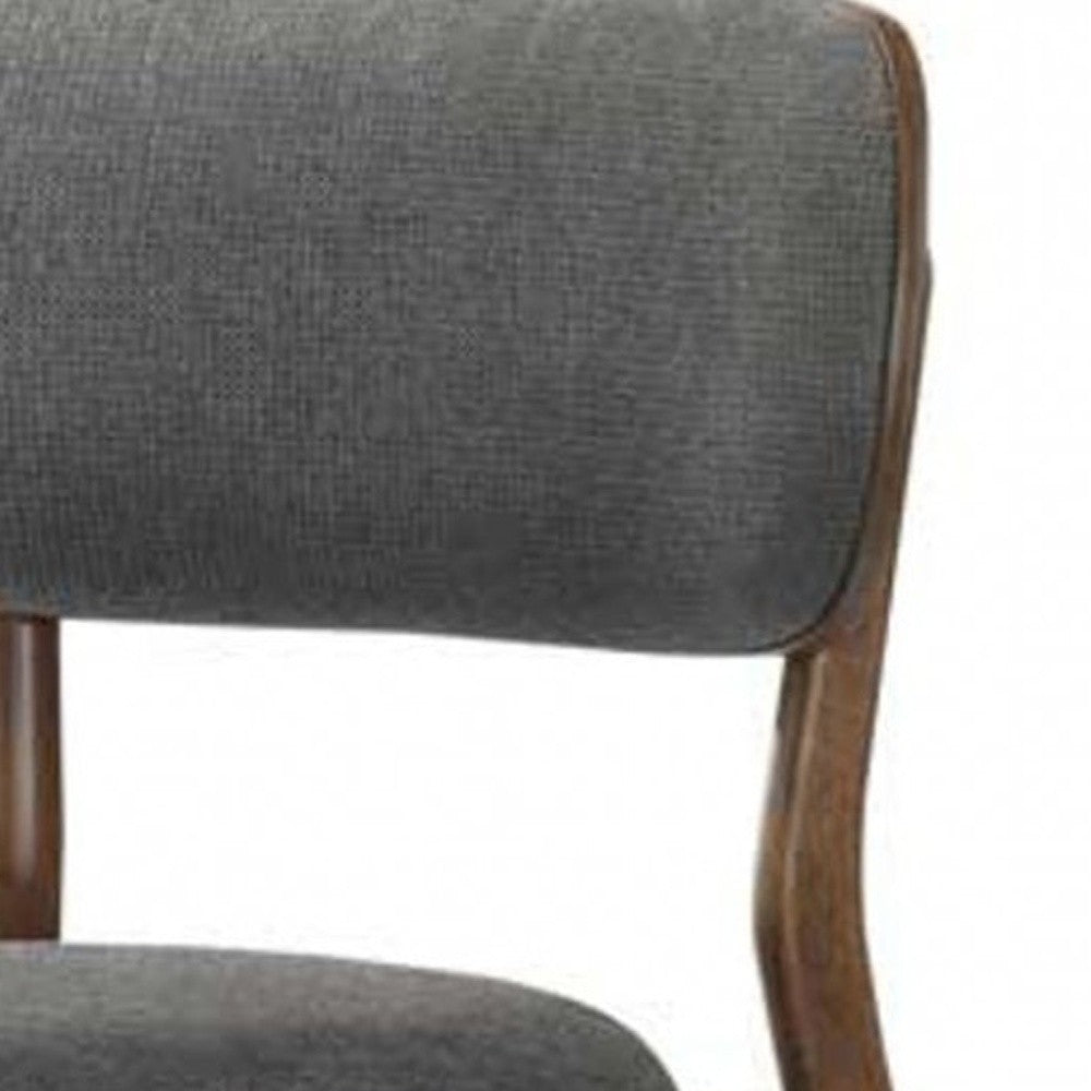 HomeRoots Set of 2 Dark Gray Walnut Modern Dining Chairs