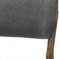 HomeRoots Set of 2 Dark Gray Walnut Modern Dining Chairs