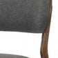 HomeRoots Set of 2 Dark Gray Walnut Modern Dining Chairs