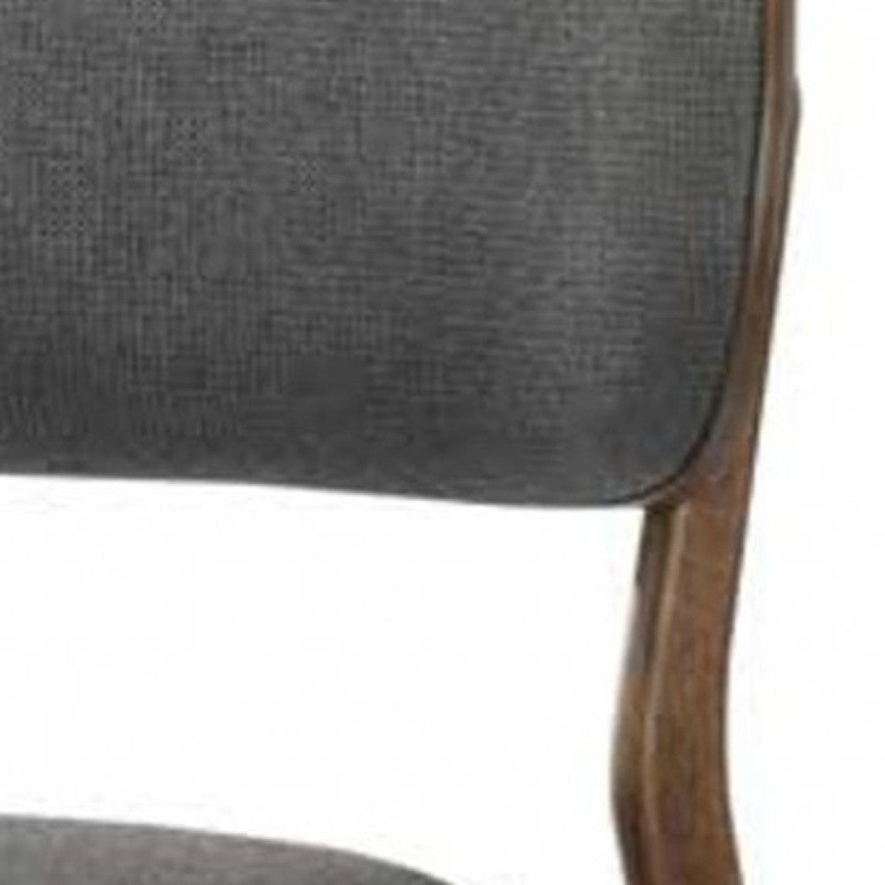 HomeRoots Set of 2 Dark Gray Walnut Modern Dining Chairs