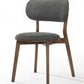HomeRoots Set of 2 Dark Gray Walnut Modern Dining Chairs