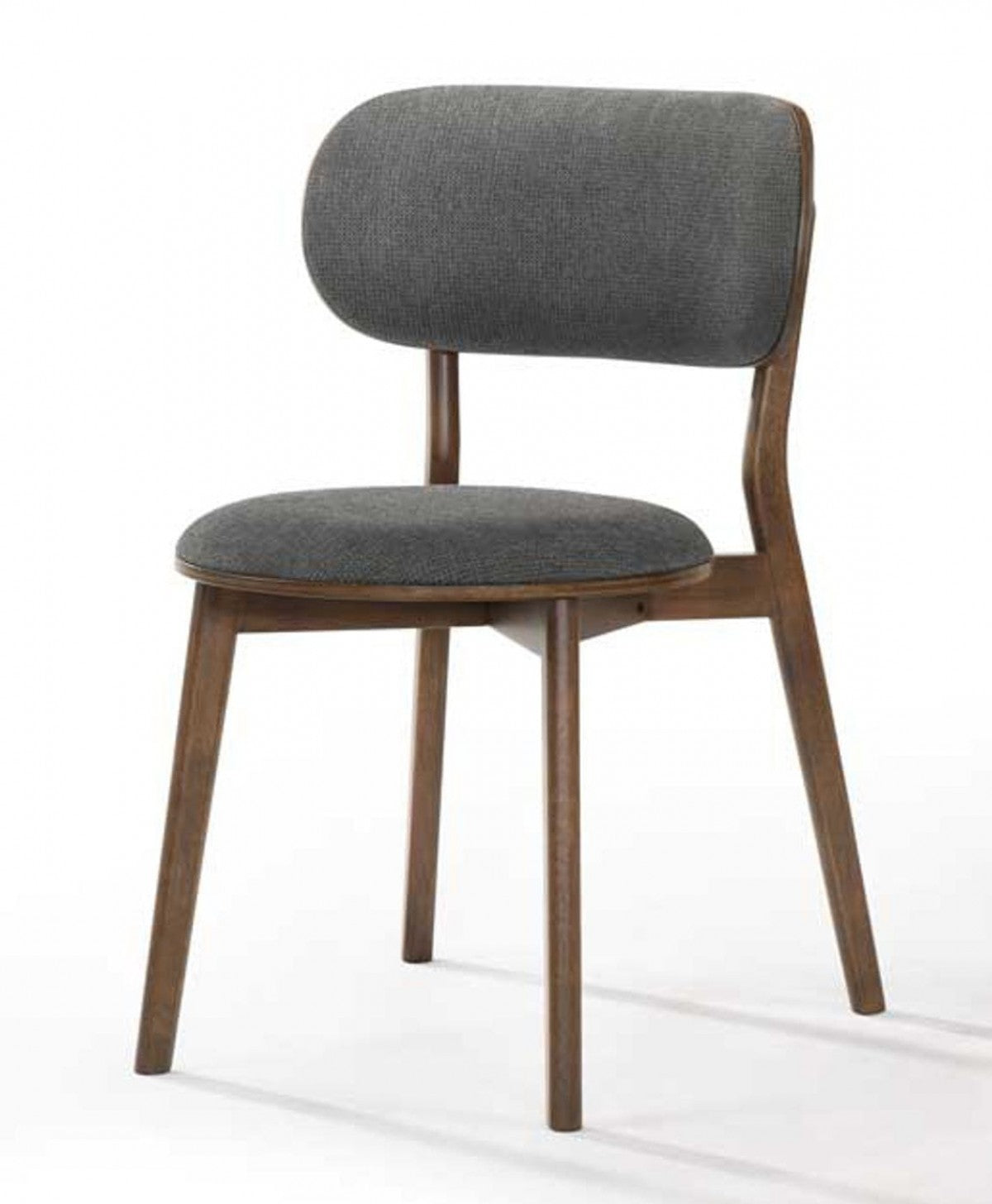 HomeRoots Set of 2 Dark Gray Walnut Modern Dining Chairs