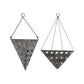 HomeRoots Set of 2 Distressed White & Metal Wall Planters
