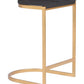 HomeRoots Set of 2 Gold And Black Counter Stools