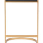 HomeRoots Set of 2 Gold And Black Counter Stools