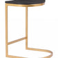 HomeRoots Set of 2 Gold And Black Counter Stools