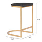 HomeRoots Set of 2 Gold And Black Counter Stools